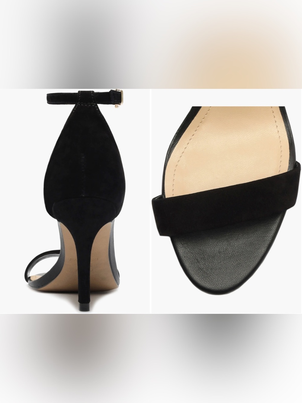 Arezzo Isabelli Ankle Strap Sandal - Black Suede - Women's Size 8 - Picture 4 of 16